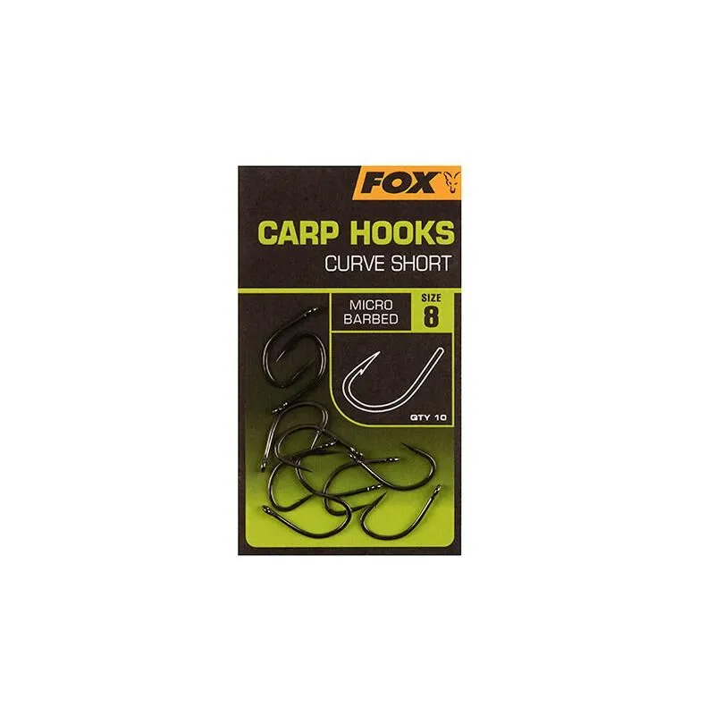 Fox Carp Hooks Curve Shank Short 3 Fox Carp Hooks Curve Shank Short
