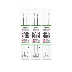 Korda Basix Hair Rigs Wide Gape Barbed