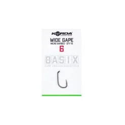 Korda Basix Wide Gape Hooks Barbed 10 Korda Basix Wide Gape Hooks Barbed -Endtackle Verkoopwinkel 1541001Korda Basix Wide Gape Hooks Barbed 2