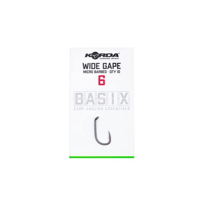 Korda Basix Wide Gape Hooks Barbed 5 Korda Basix Wide Gape Hooks Barbed - Afbeelding 3