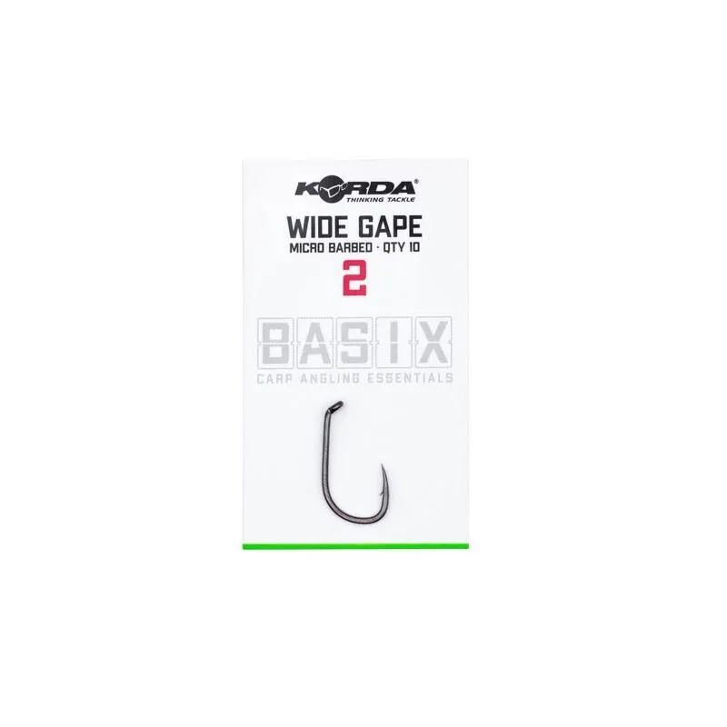 Korda Basix Wide Gape Hooks Barbed 6 Korda Basix Wide Gape Hooks Barbed - Afbeelding 4