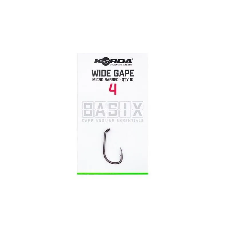 Korda Basix Wide Gape Hooks Barbed 7 Korda Basix Wide Gape Hooks Barbed - Afbeelding 5
