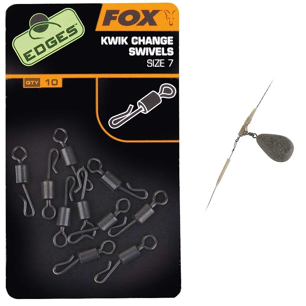 Fox Edges Kwik Change Swivels Size 7 3 Fox Edges Kwik Change Swivels Size 7
