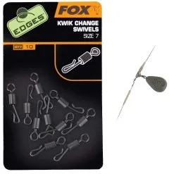 Fox Edges Kwik Change Swivels Size 10